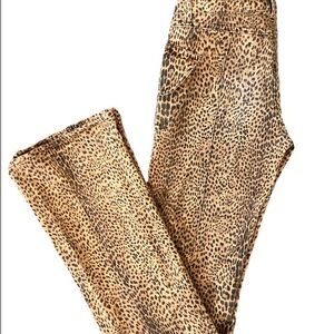 Just Cavalli vintage Animal Print Leopard Pants with Gold Accents